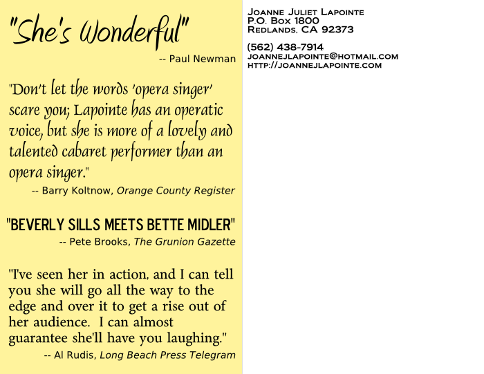 side 2 of The Men I Love postcard